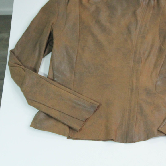 Dex Suede Draped Cowl Neck Lightweight Coat - Picture 4 of 15